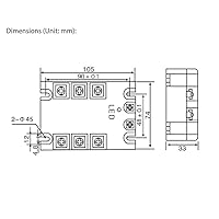 Vista 3 de Relé de estado sólido ATO SSR-40DA CC a CA, relé trifásico con indicador LED, entrada 3-32V CC, salida 24-480V CA (40A)