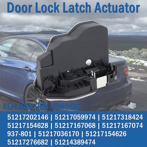 Image of Front Right Passenger Side Door Lock Latch Actuator Compatible with BMW 135i, 118i, 320i, 328i, 330i, 528i, 535i, Door Latch Replaces 51217202146, 51217059974, 51217318424, 937-801, 51217036170