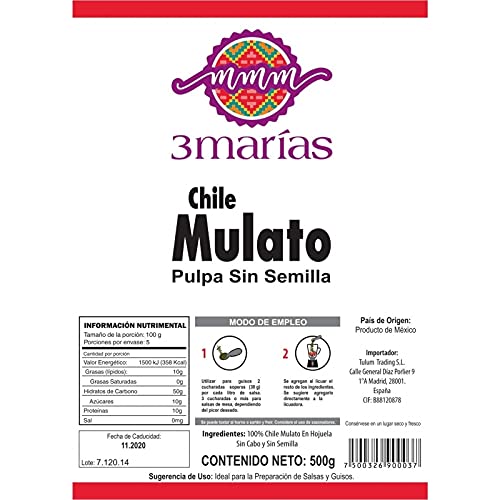 3 Marias -Chile Mulato - Chili macinato - Prodotto...