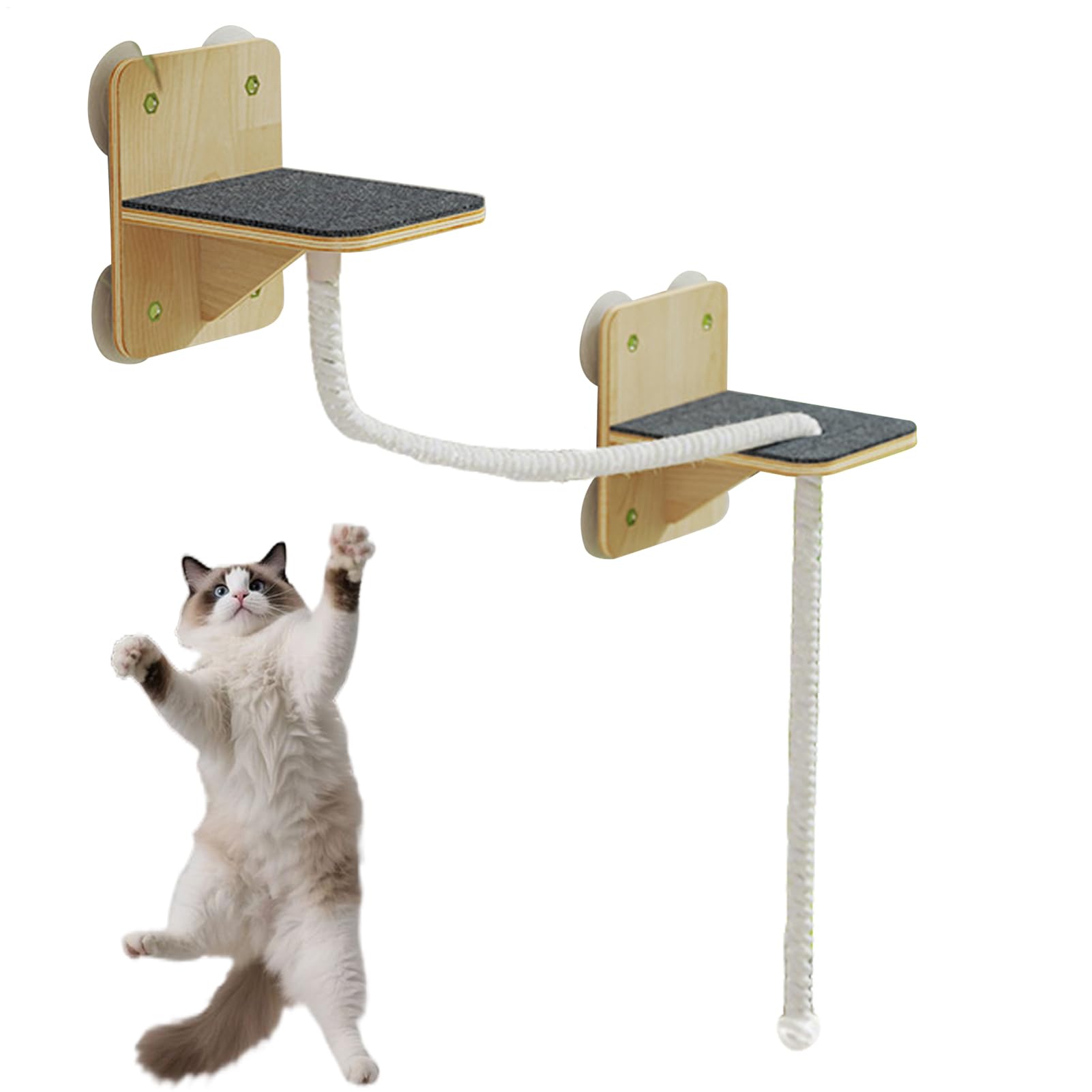 Mensole A Muro Per Gatti Torre Albero Tiragraffi con Gradini e Passatempo | Mensole Murarie per Gatto Interno Torre Arrampicata Relax Per Finestra Porta Casa Esterno