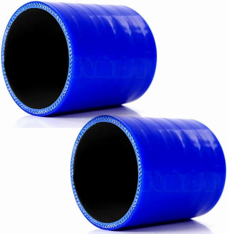 Mangote reto de silicone para intercooler AotoKoop 4" de diâmetro interno x 10,16 cm – Azul, 2 unidades
