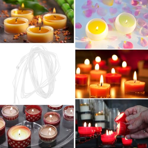 Mechas de algodón para hacer velas DIY miniatura 7