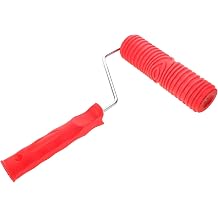 Textured Paint Roller Decorative Pattern Roller Tool 9-inch Silicone Diatom Mud Art Embossed Wall Texture Painting DIY Graining Tool for Home Wall Decoration