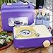 BRAGUE Camping-stoves Box Stoves, Outdoor Or Wilderness Stoves, Portable Grills 2.1KW Butane Gas Stoves for Camping, Picnics, Outdoor and All Cooking (Color : Purple, Size : 265 * 204 * 122mm)