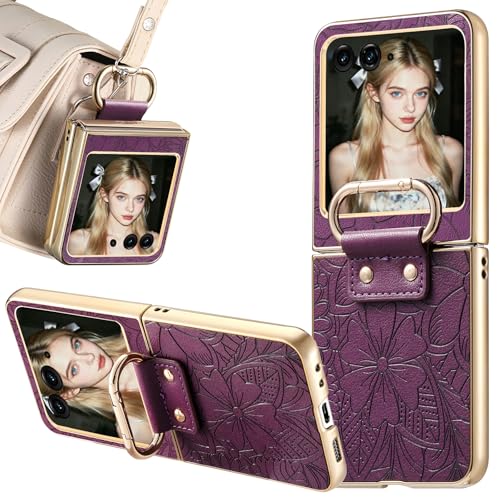 Coque Motorola Razr 70 / 60 / 50 Antichoc avec Anneau Support Violet