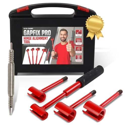 LU & CAIBO- 4-in-1 Door Hinge Adjustment Tool Hinge Bender Tool Door Adjustment Tool Adjusting Wrench Hinge Gap Adjustment Tool Door Fixer Door Adjuster