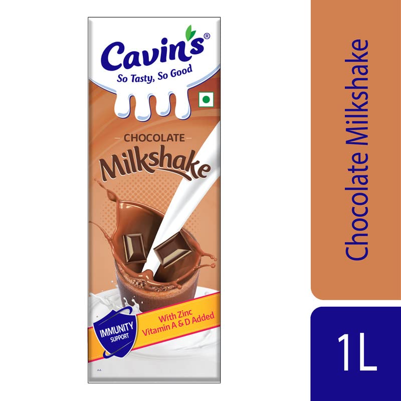 Image of Cavin's Chocolate Milkshake | Classic Chocolate Flavoured Creamy Milk Beverage | No Added Preservatives | Family Pack | 1L