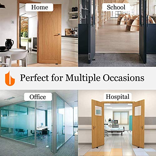 Urbanstrive Heavy Duty Rubber Door Stopper Wedge Sturdy And Stackable Door Stop, Multi Surface Design, Fit For Gaps Up To 1.2 Inches, 4 Pack, Black #TOP5