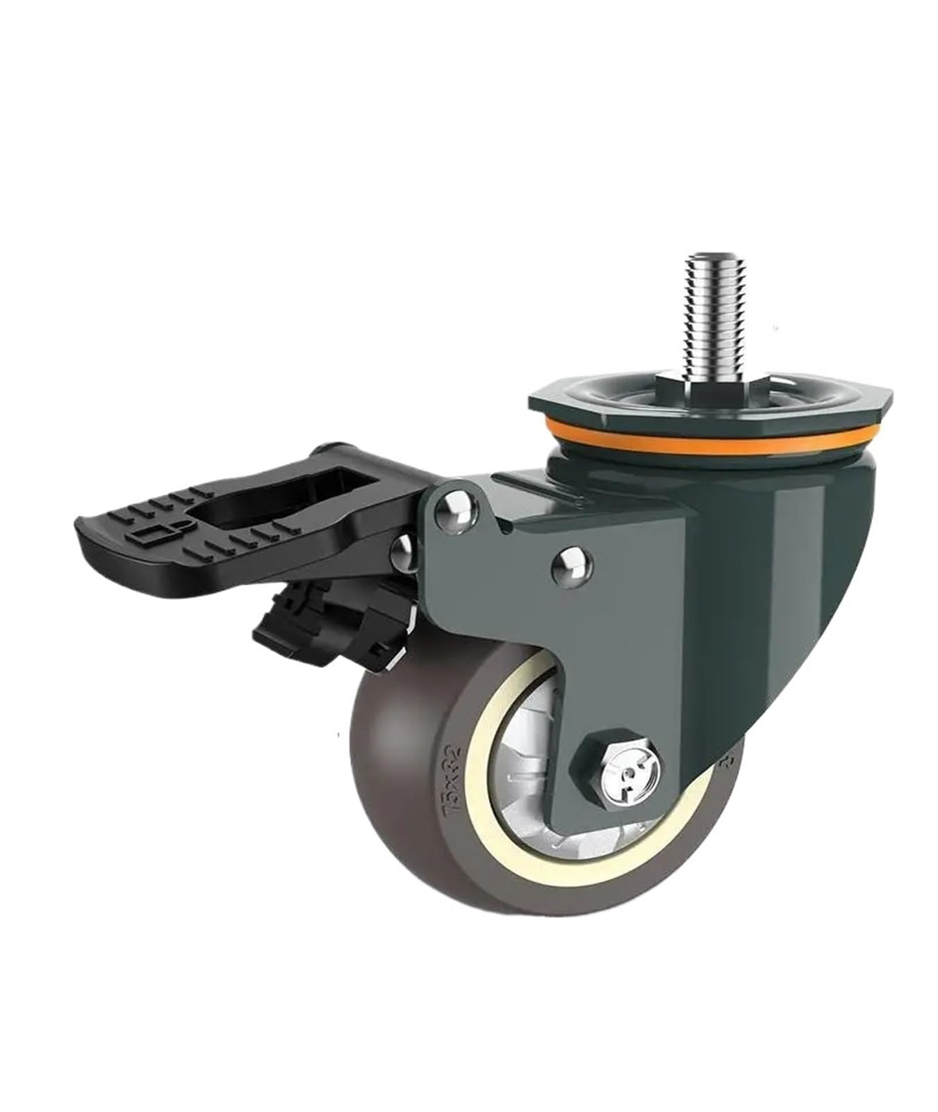 Roue universelle de 5 pouces avec frein M12 pour stabiliser une charge de 150 kg