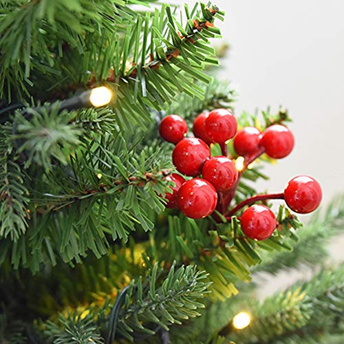 24 Pcs Red Berry Stems,Artificial Holly Christmas Berries Picks,Fake Red Berry Branch for Christmas Tree,DIY Wreath,Festival and Party Decor,7.9 inches - Thumbnail 7