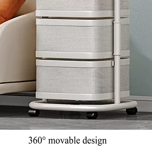 Estante de almacenamiento de refrigerios y carrito MUL giratorio transpirable 6