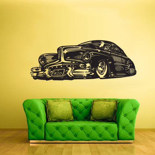 Hot Rod Wall Decal Retro Muscule Car (Z1505) #TOP18