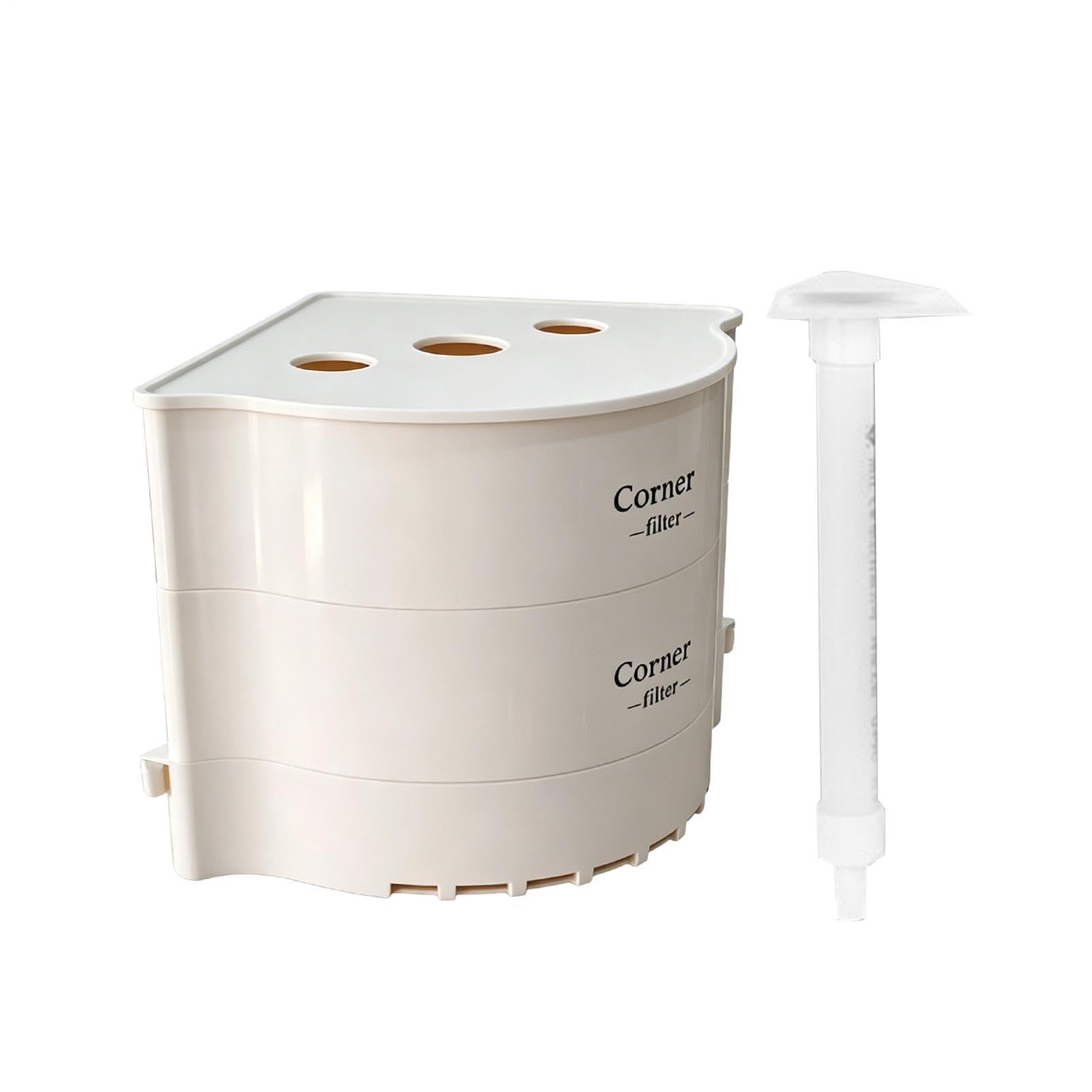 Filtre d'angle pour aquarium compact et silencieux de 8 pouces