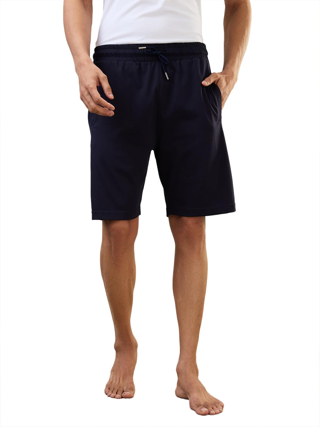 Men Regular Fit Solid Pattern Cotton Polyester Blend Shorts-image-40