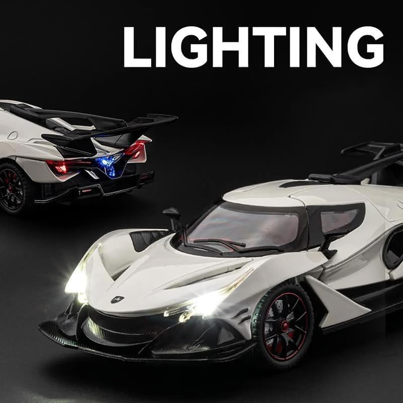 Image of 1:24 Big Size Apollo IE Scale Model Car - Exclusive Alloy Metal Pull Back Die Cast Car Toy with Openable Doors, Light & Music - Best Gifts for Kids【Colors as Per Stock】