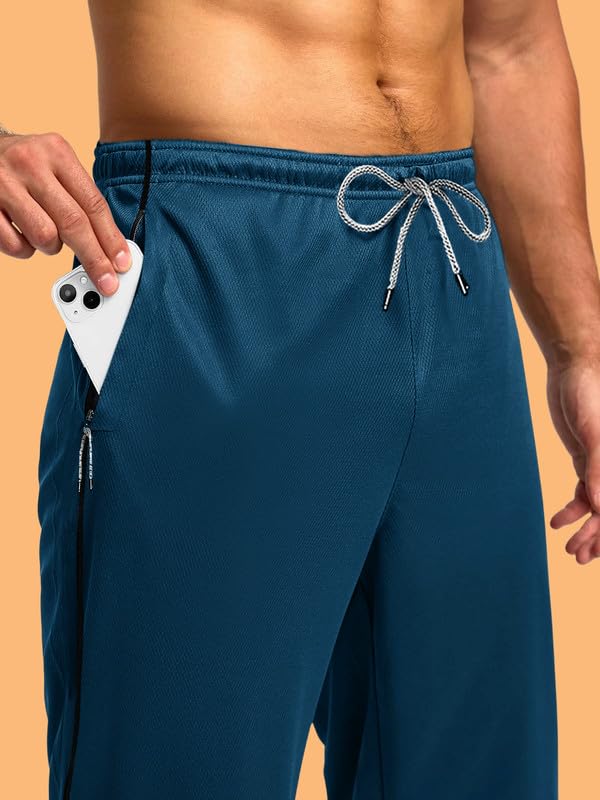 Image of Pinkmint Men's Spandex Track Pant ll Stylish Regular Fit Track with Side Zip Pocket ll Gym Wear ll Yoga ll Sports (Pack of 1 | Available in Plus Size)