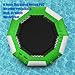 YEYUBIW Inflatable Water Trampoline with Air Pump, 8/10/13/16FT Round Recreational Floating Swim Platform for Lake, Pool,Green+White,16FT/5M