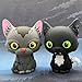 Warrior Cats Collectible 3D Figurines - Ravenpaw & Graystripe Twin Pack from The Warriors Book Series The Prophecies Begin, Officially Licensed Products