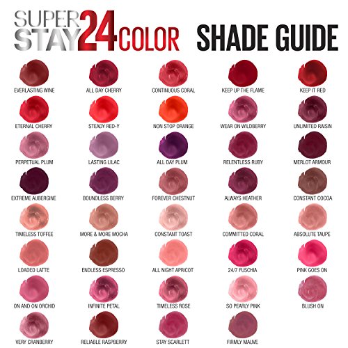 Maybelline New York Superstay 24, 2-Step Lipcolor, Non-Stop Orange #TOP7