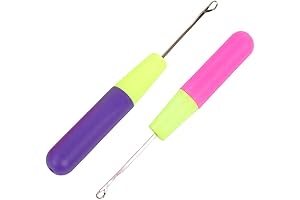 2-Pack Latch Hook Crochet Needles for Hair, Extensions, and Dread Maintenance