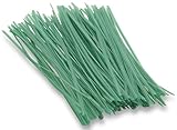 Windhager Pflanzenbinder, Drehbinder, Drahtstreifen, Bindedraht, Pflanzen-Anbinder, zum Blumenbinden oder Basteln, 100 Stück, Grün, 06217