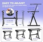 GrowDaily Porte-clés Piano Duty Piano Stand Z Style Ajustable Porte-clefs Porte-clé Piano Support de clavier 54, 61 Et 88 Clés Clés électriques Pianos numériques