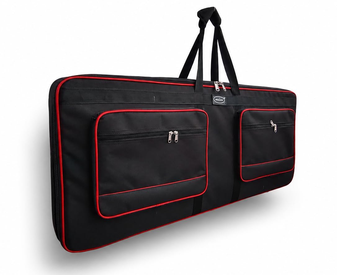 Malav PSR-i510 & i610 Keyboard Heavy Duty thick Padded Cover Carry Bag with Shoulder Straps & Waist Belt (Thick Padded Bag (20MM Padded))-image-49