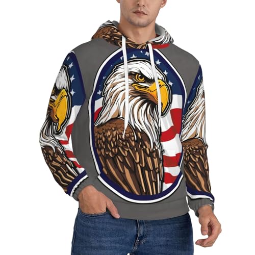 Sweat à capuche homme aigle américain idéal pour vos sorties décontractées et le quotidien