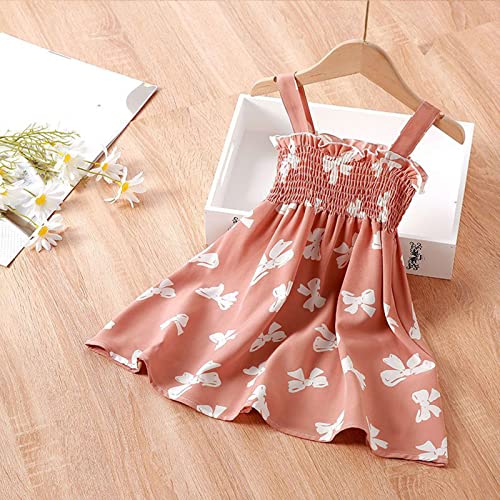 Moonker Girl's Casual Dress Summer Neck Sleeveless Floral Flowy Print Plain Beach Dress Dress Christmas for Girl2