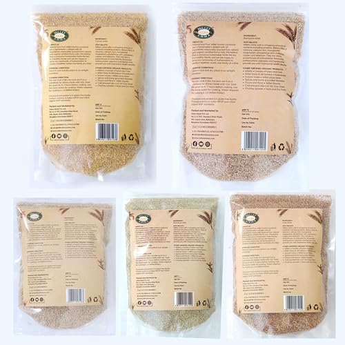 Image of Millet Amma Grain Combo, Kodo, Foxtail, Browntop, Little, Barnyard Millets, 2.5Kg Pack, 5 Pieces