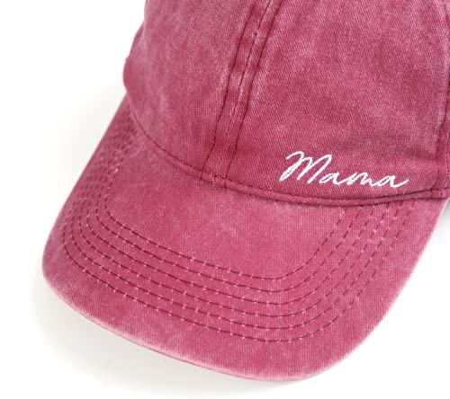 Lichfamy Mama Hat For Women, Fun Dad Hat, Cute Mom Hat, Gift For Mom Baseball Caps - Red #TOP6