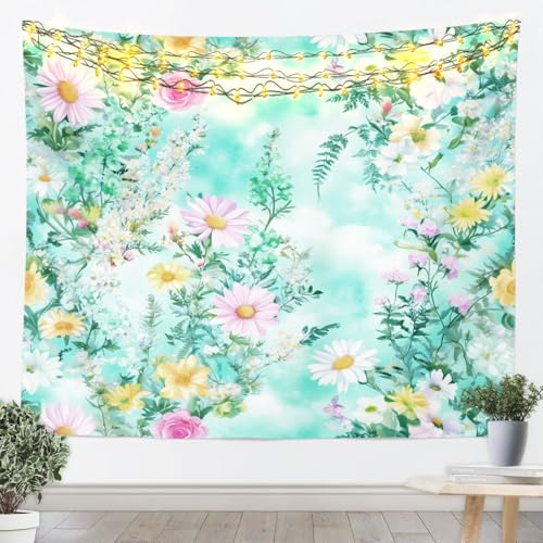 Daisy Blumen Wandteppiche S Größe Aquarell Schöne Blumen...