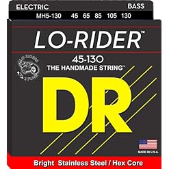 DR String MH5-130 Low Rider Jeu de cordes pour guitare basse - Les Beatles, Paul McCartney, John Lennon, RIngo Starr, George Harrison