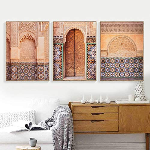 Art mural islamique toile pour salon chaleureux style marocain et voyage orient