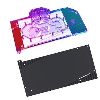 Copper GPU Water Cooling Block GPU Waterblock Graphics Card Water Cooling Block for MSI GeForce RTX 4080 Suprim Gaming 5V ARGB RBW Aura Effect LED Lights GPU Block with Backplate