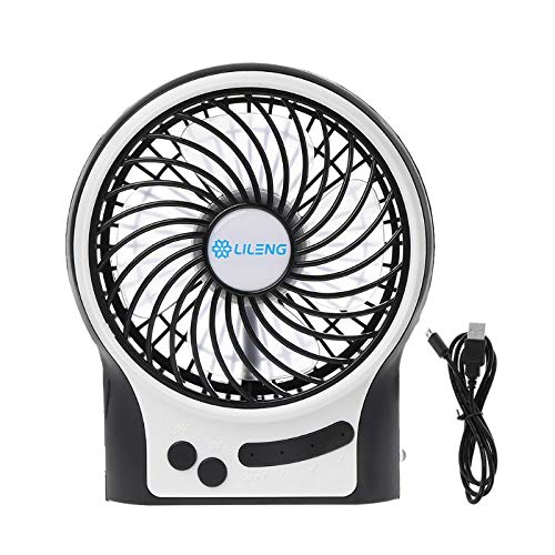 Frotox LILENG Rechargeable Portable Fan Battery Operated Or USB Powered Portable Fan With Internal And Side LED Light