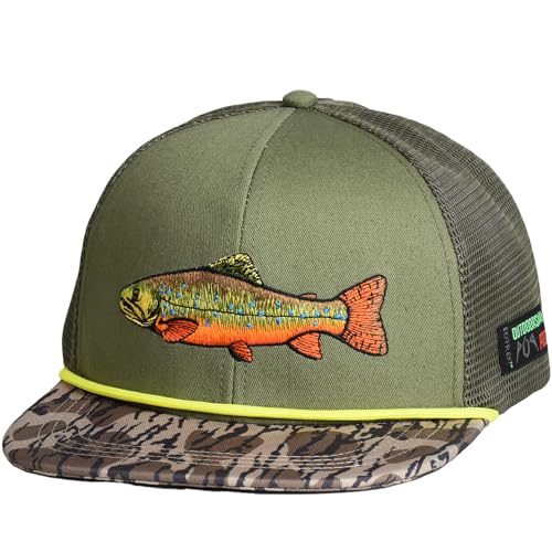 Image of EDTREK Outdoorsman Pro Trucker Breathable Mesh Performance Cap - Flat Brim Snapback Hat