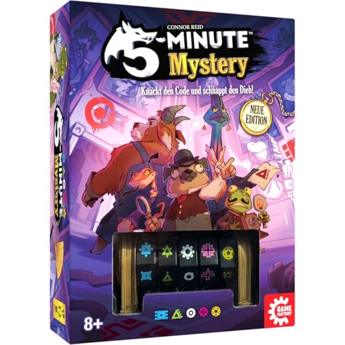 Game Factory 646284 5-Minute Mystery, búsqueda cooperativo en el Tiempo, Juego de Mesa a Partir de 8 años, Crack el código y atrapa al ladrón, Multicolor - Versión Alemana