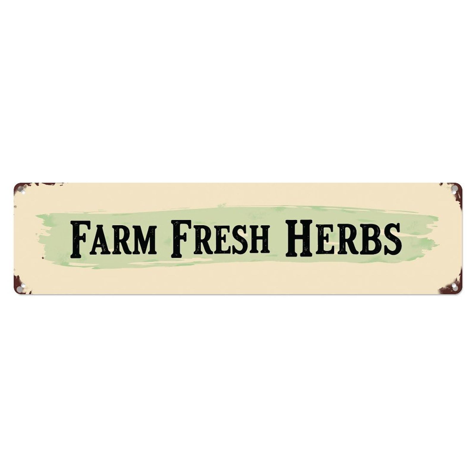 Jdyaojiesheng Vintage Farm Fresh Herbs Sign Tin Sign Retro Metal Wall Decor Metal Poster, Home Bar Garage Farmhouse Cafe Wall Art Decoration 4X16inch