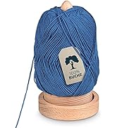 Wollabwickler Magnetisch Mit Kugellager - Drehbarer Garnhalter Aus Holz