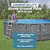 Bestway Flowclear 52 Inch Versatile Metal A Frame Above Ground Swimming Pool Ladder with Heavy Duty Plastic Double Sided Steps