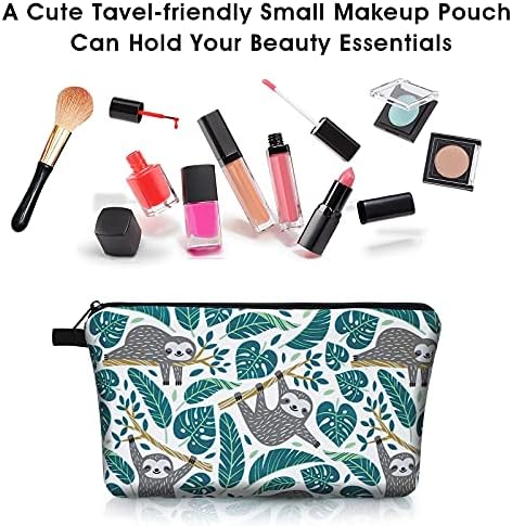 Molain Polyester Cosmetic Bag Makeup Bags Durable Pouch Purse Portable Travel Pencil Case Toiletry Bag Beauty Accessories Organiser for Women Girls 2 Styles (Sloth Pattern)