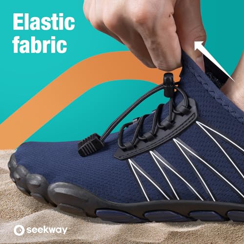 Image of SEEKWAY Mens Womens Water Shoes Quick-Dry Aqua Sock Barefoot Athletic Sports Shoes for Outdoor Beach Swim surf Walking Diving Boating Hiking Pool
