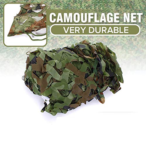 MJHETCY Al Aire Libre Woodland Camo Net Military Camouflage Netting Mesh Games Net Hunting Camping Netting Cover Sun Shelter(Size:2 * 2m(6 * 6ft))
