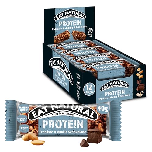 EAT NATURAL Protein Erdnüsse & dunkle Schokolade 12 x 40 g