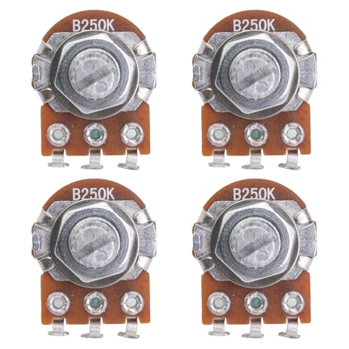 Potentiomètre basse B250K 18mm de rechange pour guitare électrique, lot de 4 pièces