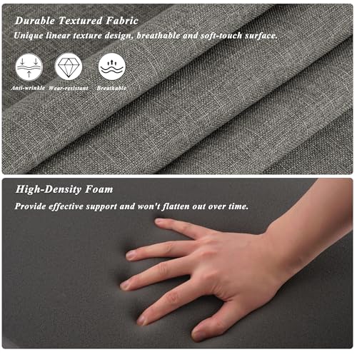 FlyGulls Chair Cushions for Dining Chairs 4 Pack Textured U-Shaped Kitchen Chair Cushions with Ties and Non-Slip Backing Indoor Chair Pads with Removable Cover (17"x17" Dark Grey) - Cosy Home Interiors FlyGulls Chair Cushions for Dining Chairs 4 Pack Textured U-Shaped Kitchen Chair Cushions with Ties and Non-Slip Backing Indoor Chair Pads with Removable Cover (17"x17" Dark Grey) - Image 3