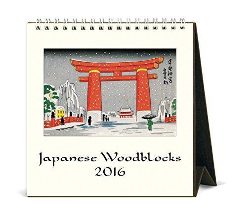 Cavallini Papers & Co CAL16-6 2016 Japanese Woodblocks Desk Calendar