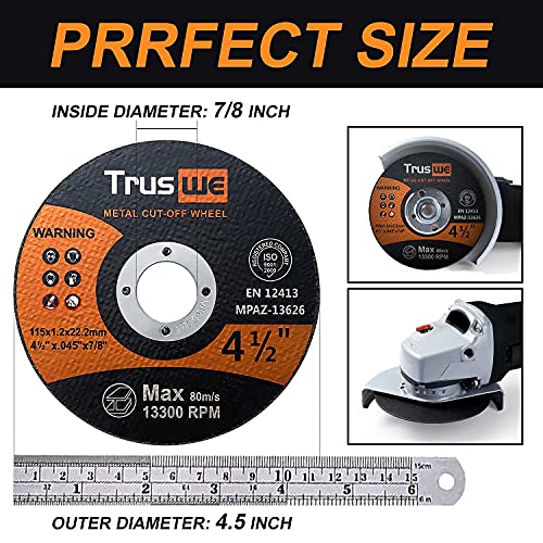 Truswe CUTTING DISC Cut Off Wheels 52 Pack,4 1/2 Inch,0.45 Usd/Pack,Metal And Stainless Steel Cutting Wheel thumb #2