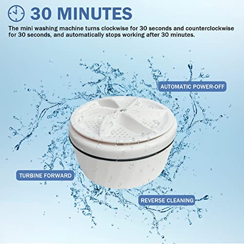 Portable Washing Machine, Portable Washing Machine For Sink, Mini Washing Machine, Turbine Washing Machine With Usb, Suitable For Home, Business, Travel, College Room, Rvapartment - White #TOP3